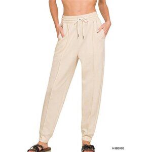 Zenana Drawstring Scuba Sweatpants with Pockets
